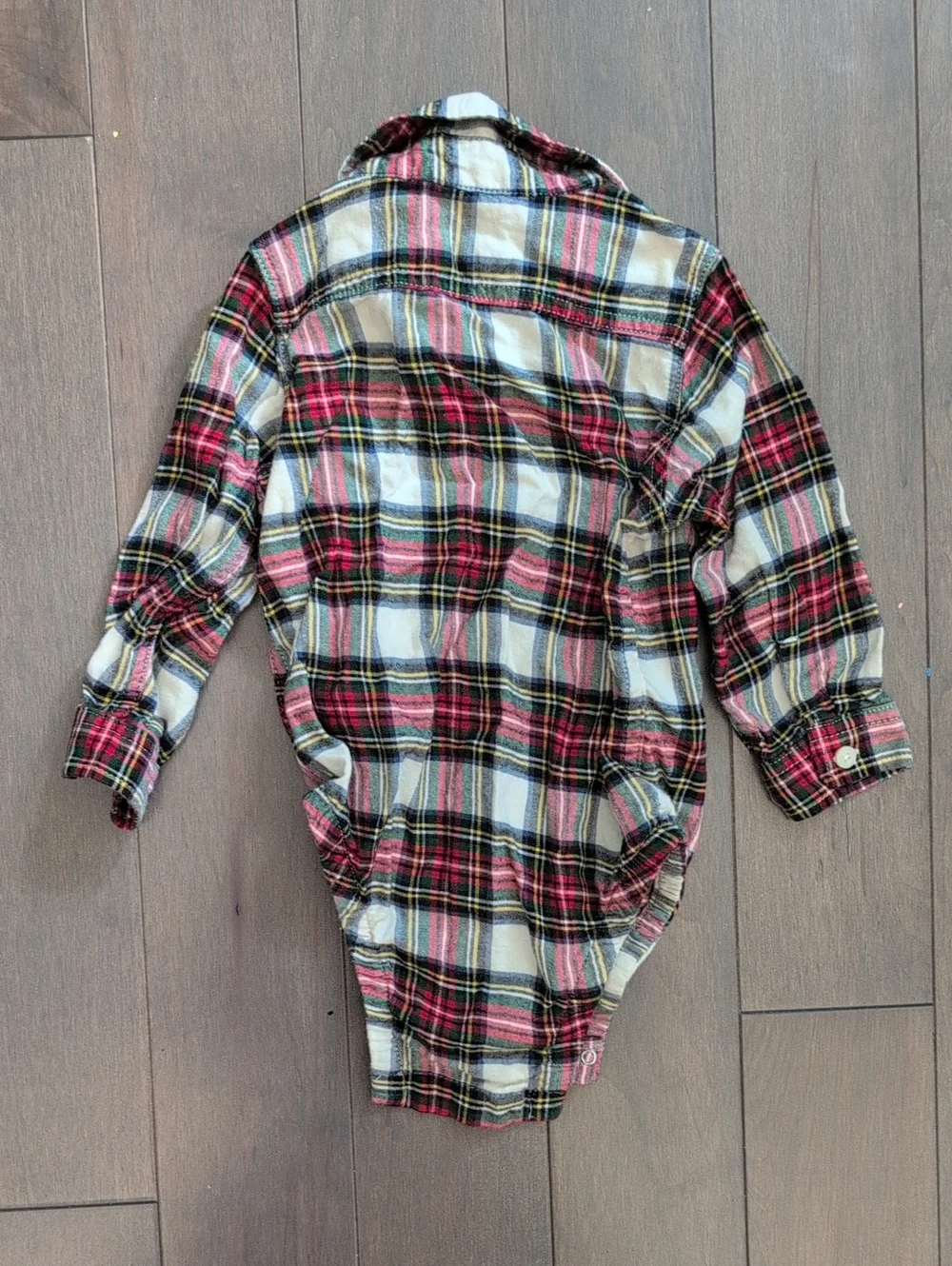 GAP Plaid Flannel 18-24 Month Long-Sleeve Bodysuit